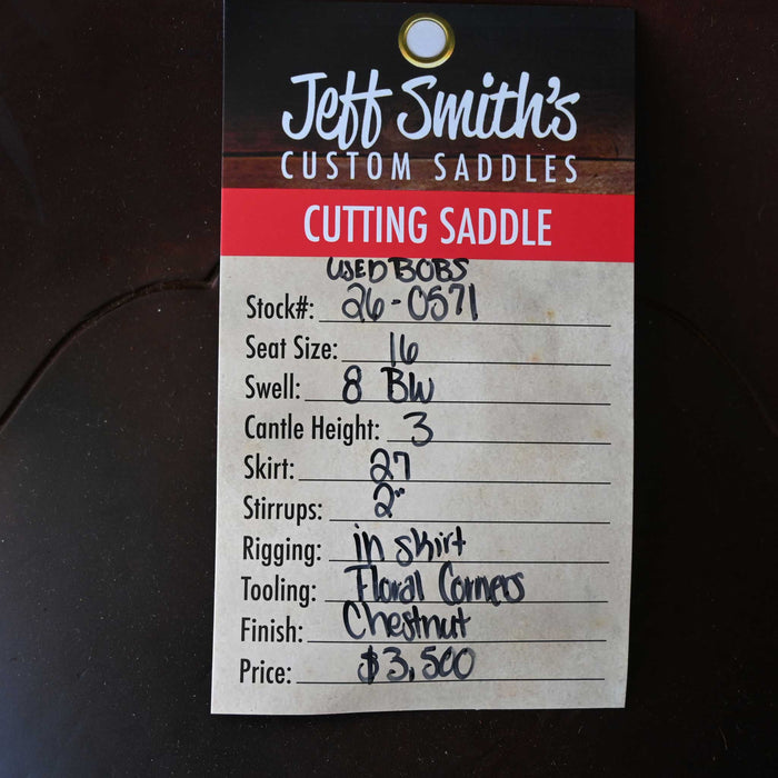 16" USED BOB'S CUSTOM CUTTING SADDLE
