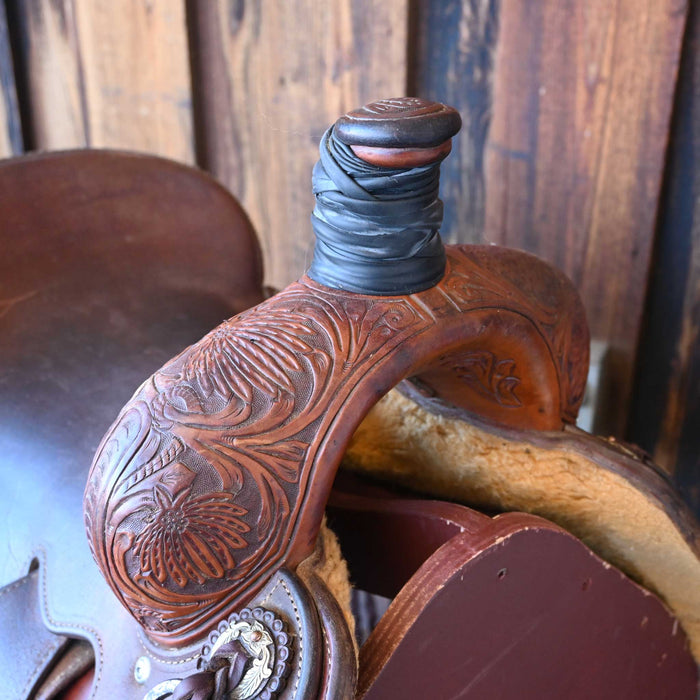 16" USED JEFF SMITH RANCH CUTTER SADDLE