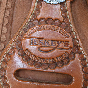 17" USED TESKEY'S ROPNG SADDLE