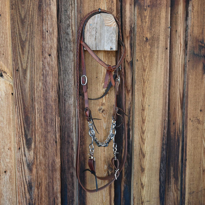 Twisted Wire Dogbone Bridle Rig w/Browband Headstall Tack - Rigs misc