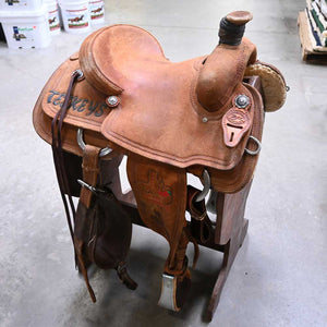 14" USED PATRICK SMITH ROPING SADDLE Saddles Patrick Smith   