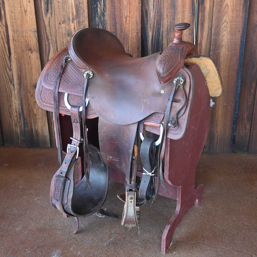 16" USED JEFF SMITH TEAM ROPING SADDLE Saddles - Used Jeff Smith