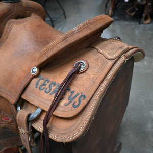 14" USED PATRICK SMITH ROPING SADDLE Saddles Patrick Smith   