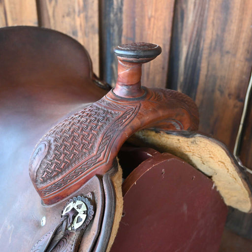 16" USED JEFF SMITH TEAM ROPING SADDLE Saddles - Used Jeff Smith