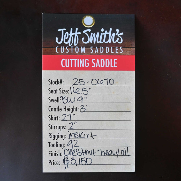 16.5" USED JEFF SMITH BUSTER WELCH CUTTING SADDLE Saddles - Used Jeff Smith