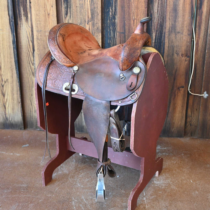 15" USED CIRCLE Y NBHA BARREL SADDLE