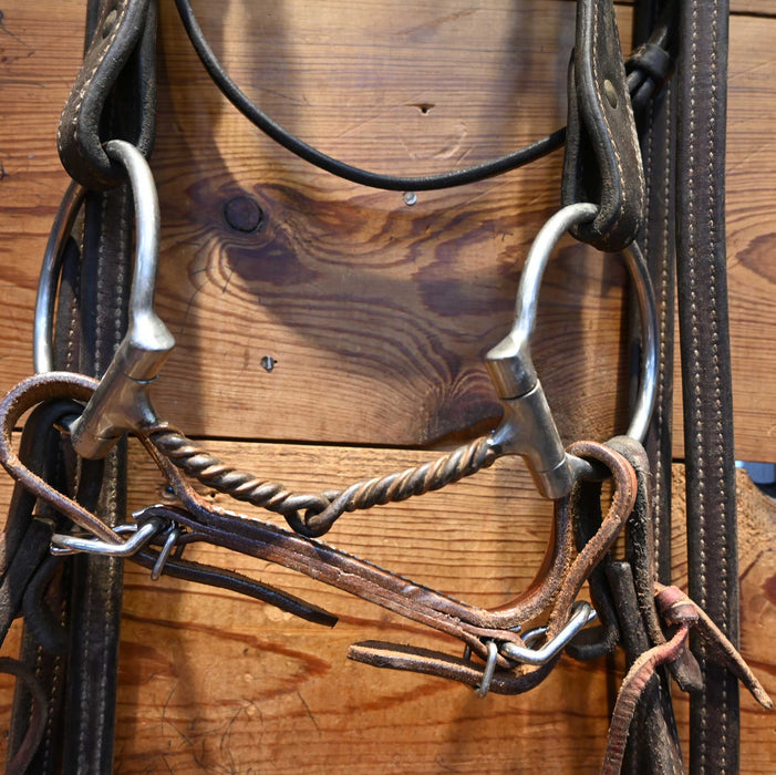 D-Ring Twisted Snaffle Bridle Rig w/ Browband Headstall
