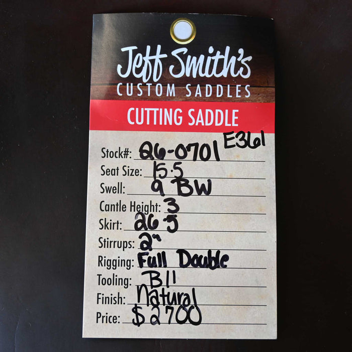 15.5" USED JEFF SMITH BUSTER WELCH CUTTING SADDLE