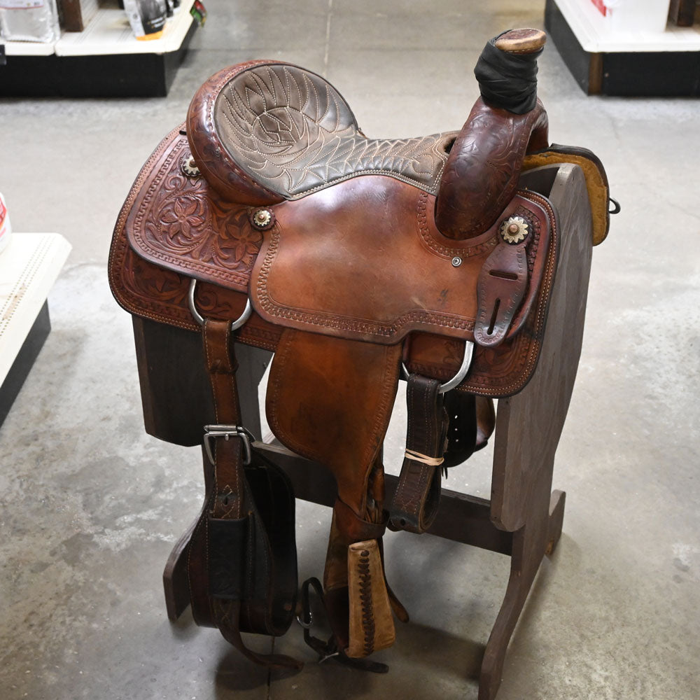 14" USED CORRIENTE ROPING SADDLE Saddles Corriente