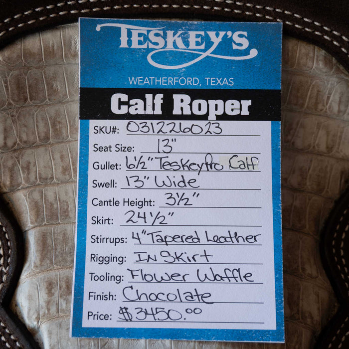 13" TESKEY'S CALF ROPING SADDLE