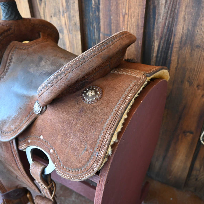 12" USED PATRICK SMITH TEAM ROPING SADDLE
