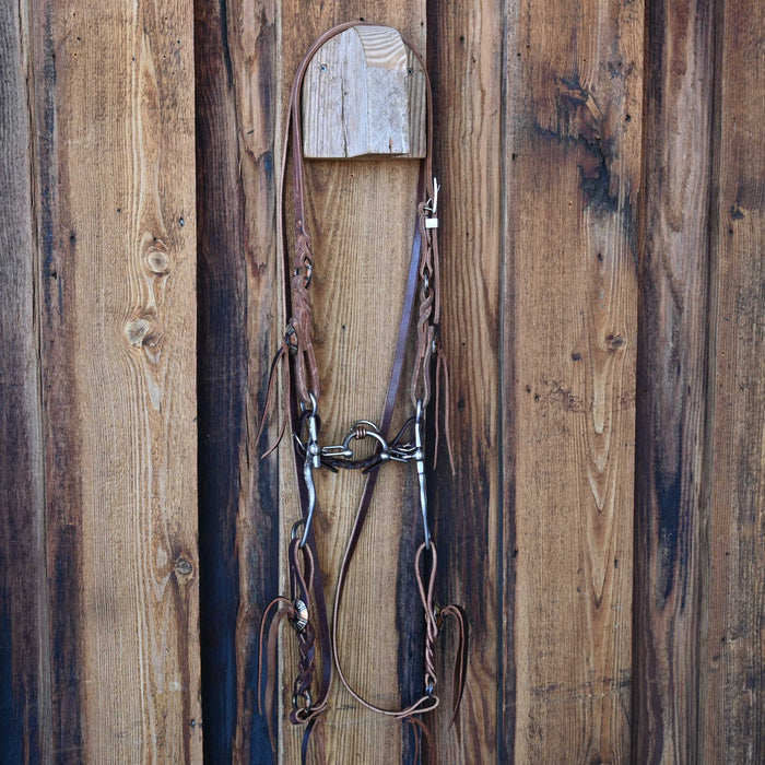 Kerry Kelley Silver Mounted 02S Ported Chain Bridle Rig w/Joe Hipp Leather