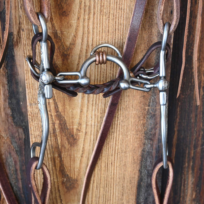 Kerry Kelley Silver Mounted 02S Ported Chain Bridle Rig w/Joe Hipp Leather