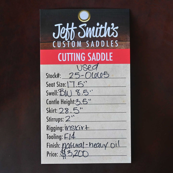 17.5" USED JEFF SMITH BUSTER WELCH CUTTING SADDLE Saddles - Used Jeff Smith