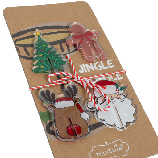 Christmas Acrylic Drink Markers - Set of 4 HOME & GIFTS - Home Decor - Seasonal Decor Mud Pie