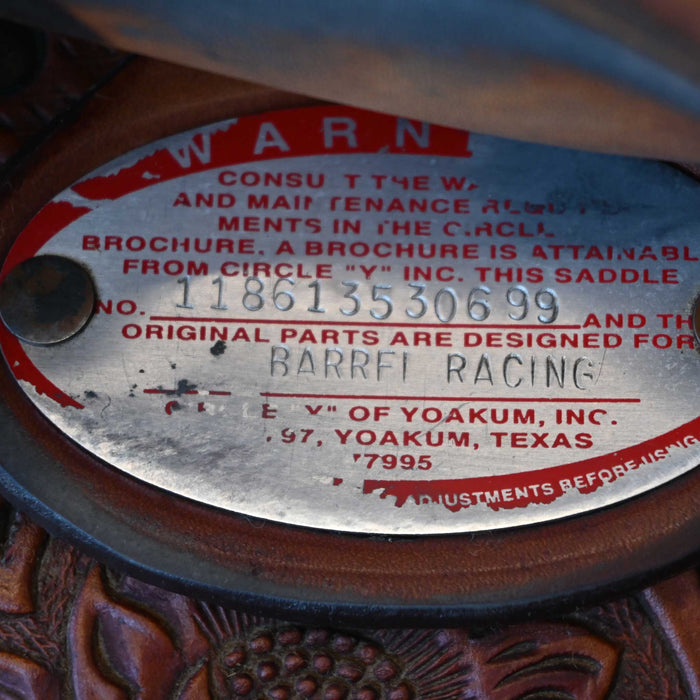 13" USED CIRCLE Y MARLENE EDDLEMAN BARREL SADDLE