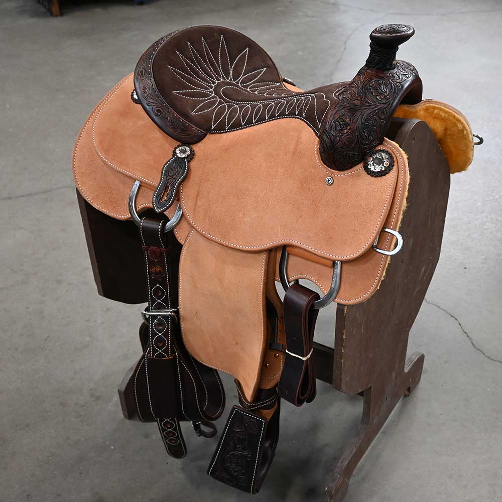 14.5" MARTIN JOE BEAVER CALF ROPING SADDLE Saddles Martin Saddlery   