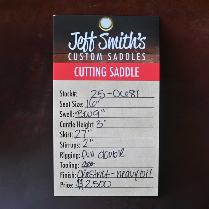 16" USED JEFF SMITH BUSTER WELCH CUTTING SADDLE Saddles - Used Jeff Smith