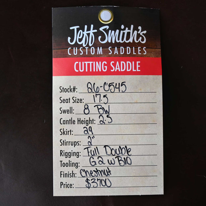 17.5" USED JEFF SMITH BUSTER WELCH CUTTING SADDLE