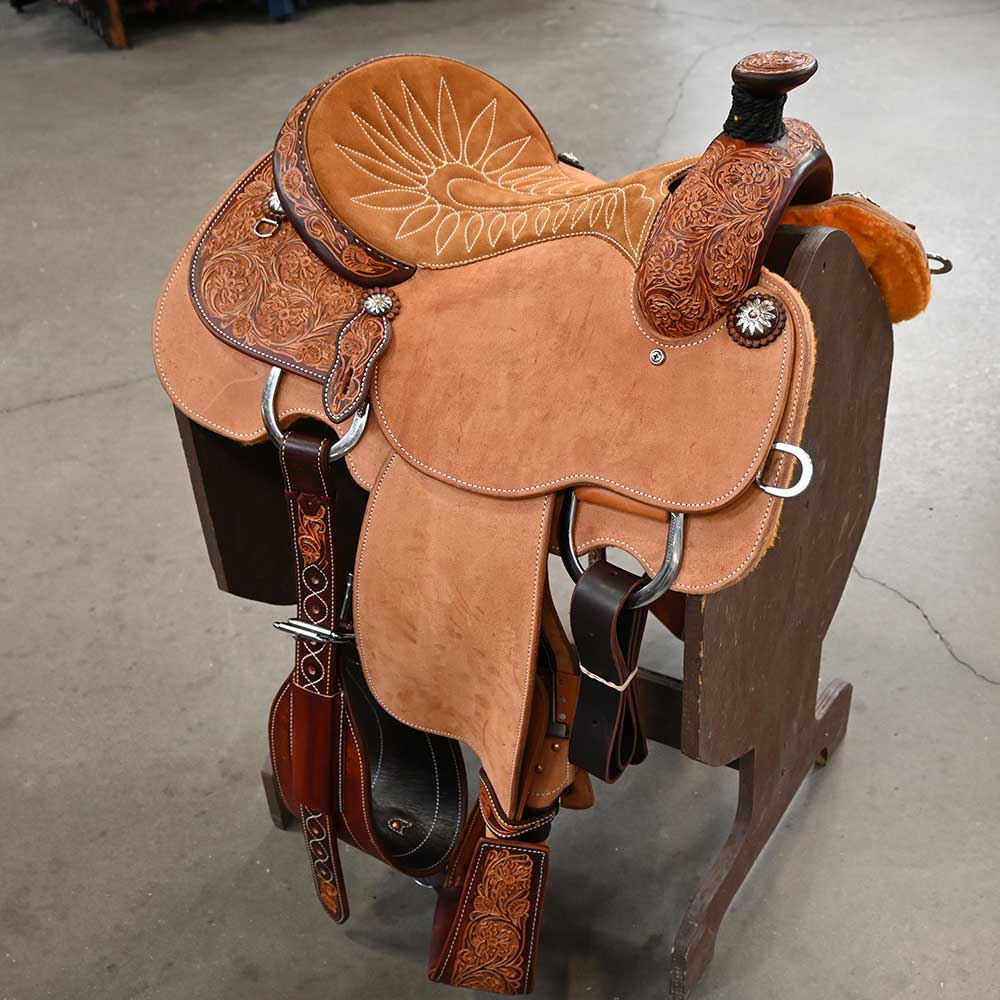 14.5" MARTIN JOE BEAVER CALF ROPING SADDLE Saddles Martin Saddlery   