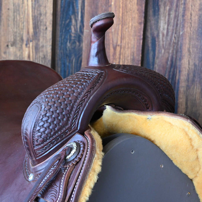 17.5" USED JEFF SMITH BUSTER WELCH CUTTING SADDLE
