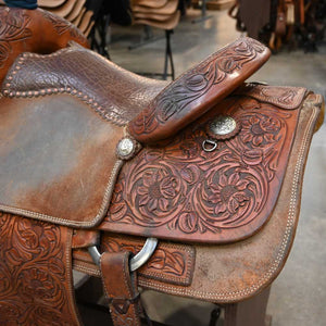 14" USED NRS ROPING SADDLE Saddles NRS   