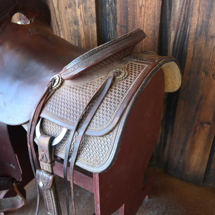 16" USED JEFF SMITH BUSTER WELCH CUTTING SADDLE Saddles - Used Jeff Smith