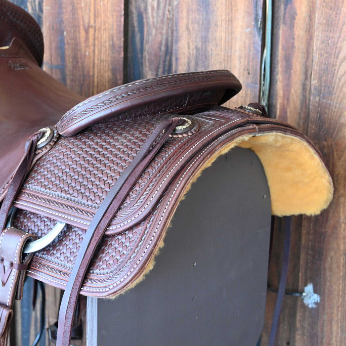 17.5" USED JEFF SMITH BUSTER WELCH CUTTING SADDLE