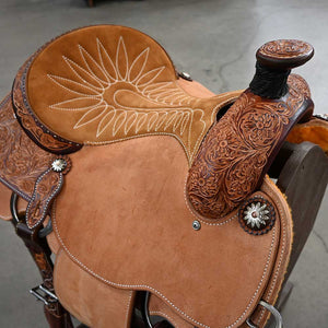 14.5" MARTIN JOE BEAVER CALF ROPING SADDLE Saddles Martin Saddlery   