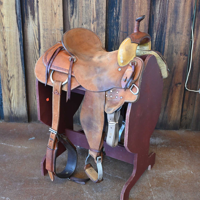 14" USED ROO HIDE BARREL SADDLE