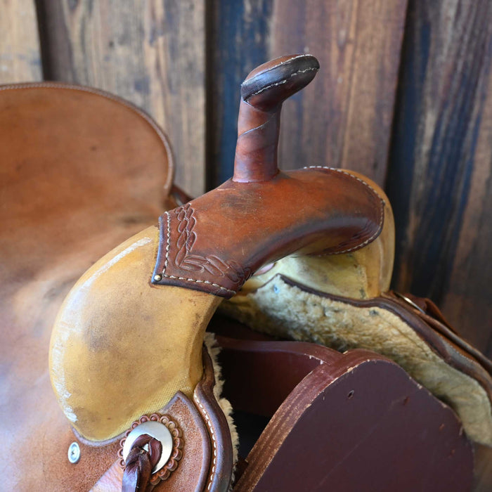 14" USED ROO HIDE BARREL SADDLE