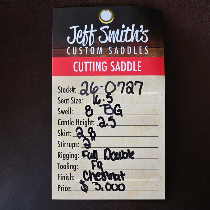 16.5" USED JEFF SMITH BEAU GALYEAN CUTTING SADDLE