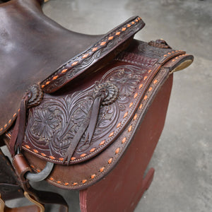 15.5" USED JEFF SMITH COWBOY SADDLE Saddles - Used Jeff Smith