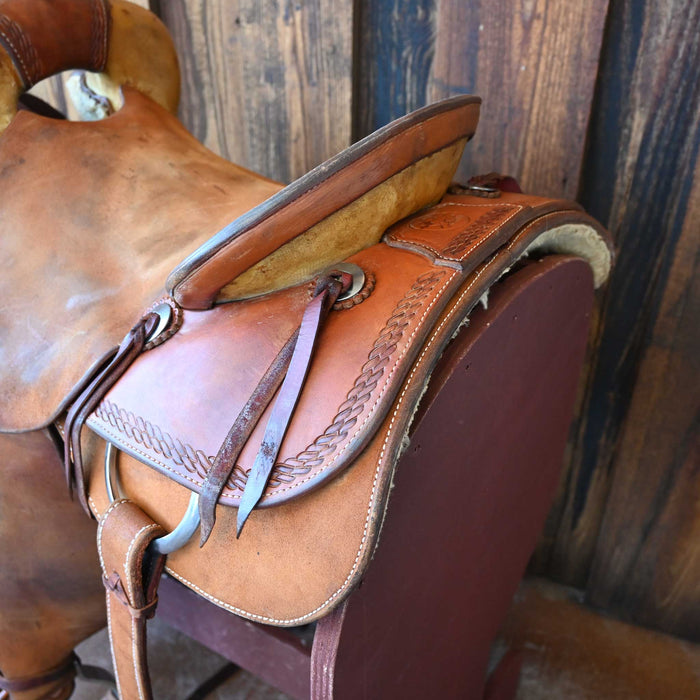14" USED ROO HIDE BARREL SADDLE