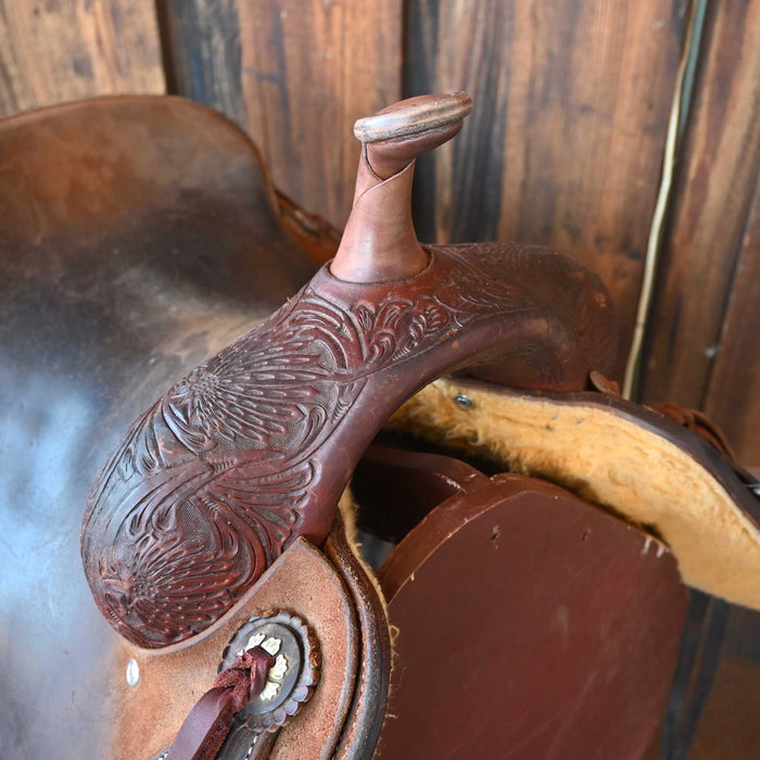 16" USED JEFF SMITH BUSTER WELCH CUTTING SADDLE Saddles - Used Jeff Smith