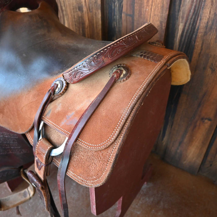 16" USED JEFF SMITH BUSTER WELCH CUTTING SADDLE Saddles - Used Jeff Smith