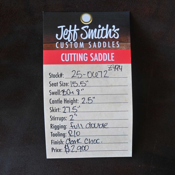 15.5" USED JEFF SMITH BEAU GALYEAN CUTTING SADDLE Saddles - Used Jeff Smith
