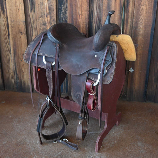 15.5" USED JEFF SMITH BEAU GALYEAN CUTTING SADDLE Saddles - Used Jeff Smith