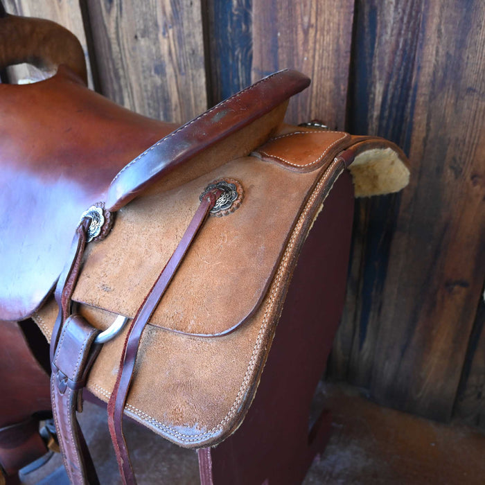 16" USED HUD ROBERTS RANCH CUTTER SADDLE