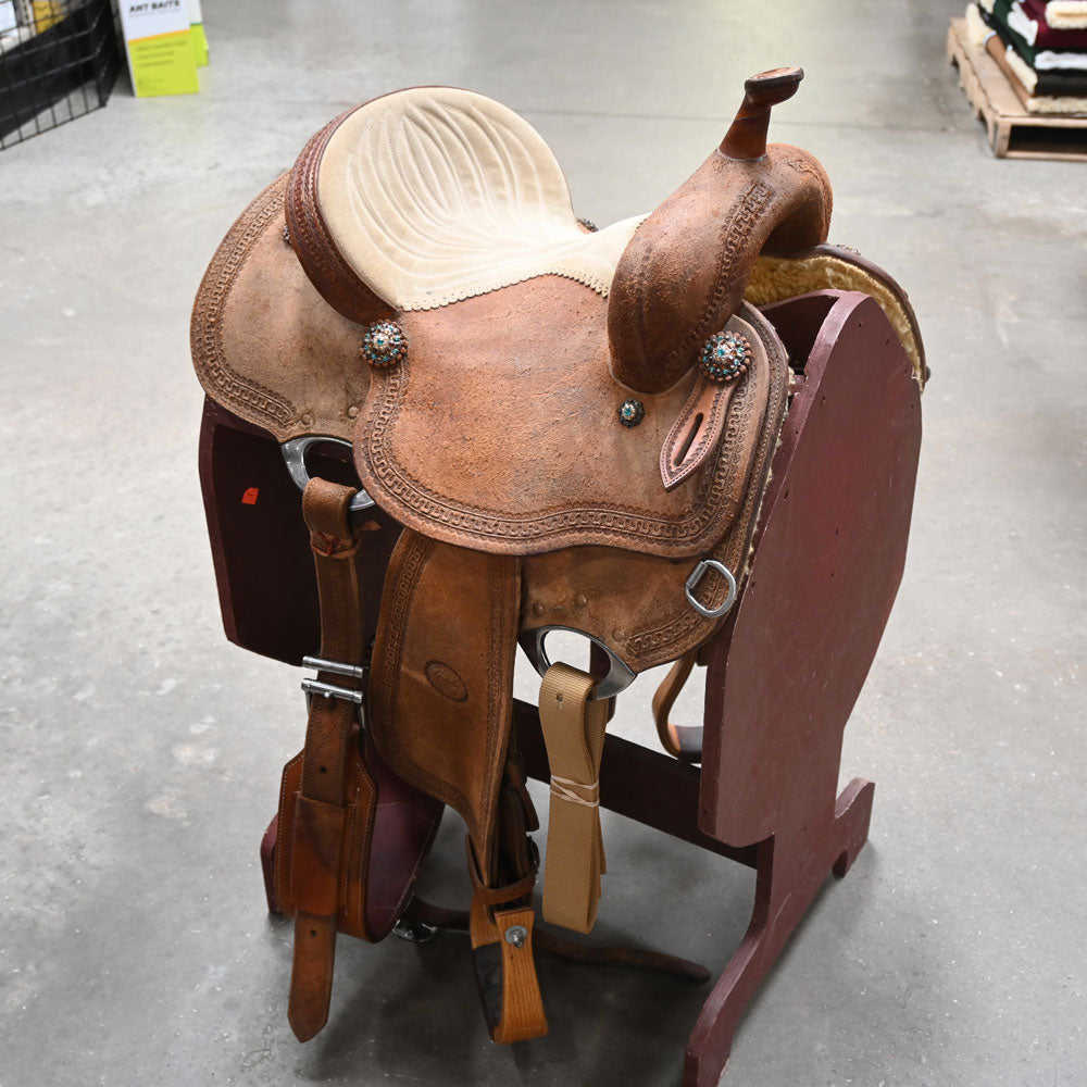 13.5" USED DON GONZALES BARREL SADDLE Saddles - Used Don Gonzales