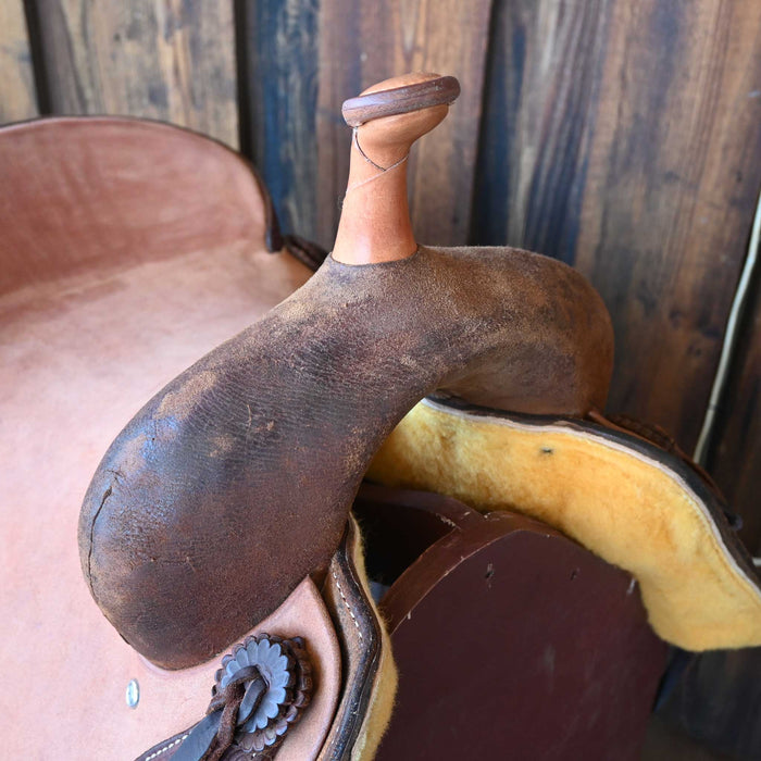 15.5" USED JEFF SMITH BUSTER WELCH CUTTING SADDLE Saddles - Used Jeff Smith