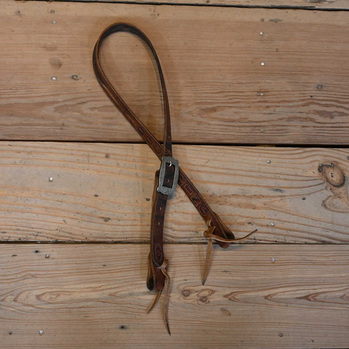 Used Robert Mitchell 1" Split Ear Headstall w/ Ryan Yates Buckle
