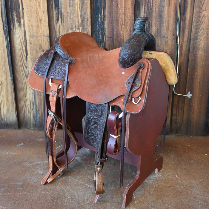17" USED JEFF SMITH RANCH CUTTING SADDLE