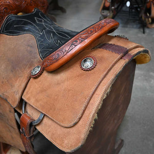 14.5" USED CACTUS ROPING SADDLE Saddles CACTUS SADDLERY   