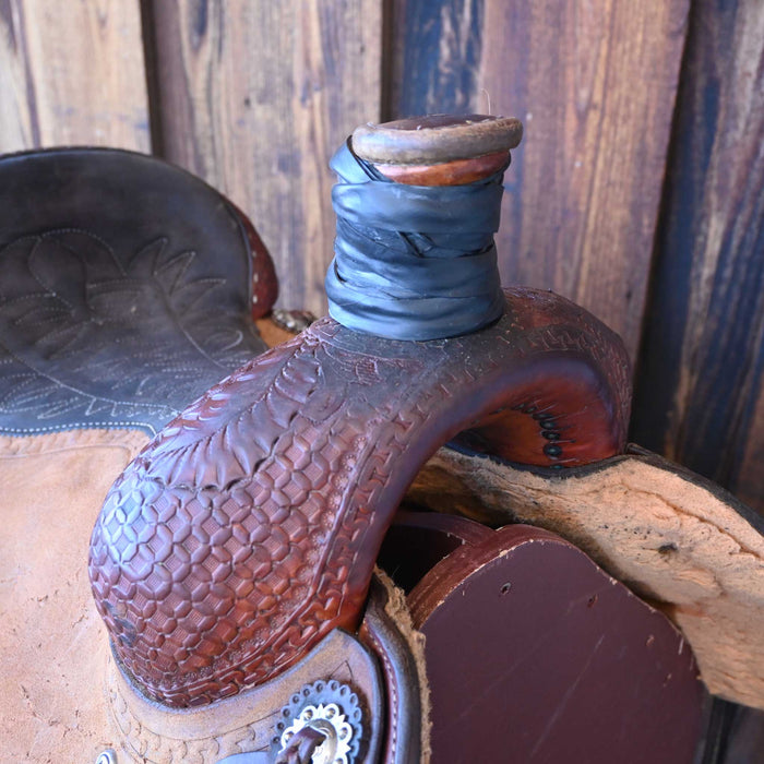 15" USED COWBOY CLASSIC TEAM ROPING SADDLE