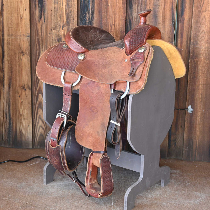 14" USED SOUTH TEXAS TACK ROPING SADDLE
