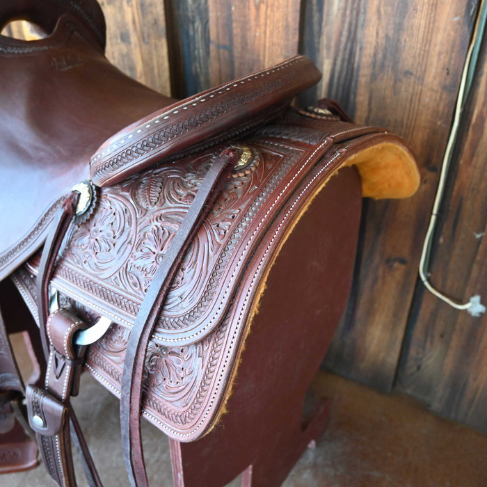 16.5" USED JEFF SMITH BUSTER WELCH RANCH CUTTER SADDLE Saddles - Used Jeff Smith