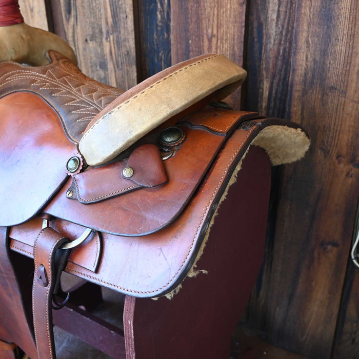15.5" USED SIMCO TEAM ROPING SADDLE