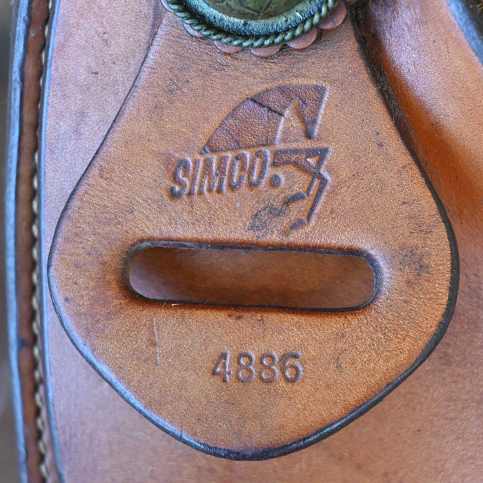 15.5" USED SIMCO TEAM ROPING SADDLE