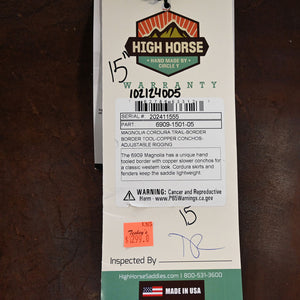 15" HIGH HORSE MAGNOLIA CORDURA TRAIL SADDLE Saddles High Horse